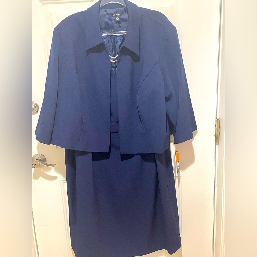 Stunning NWT Le Bos 2 Piece Jacket Dress 24W